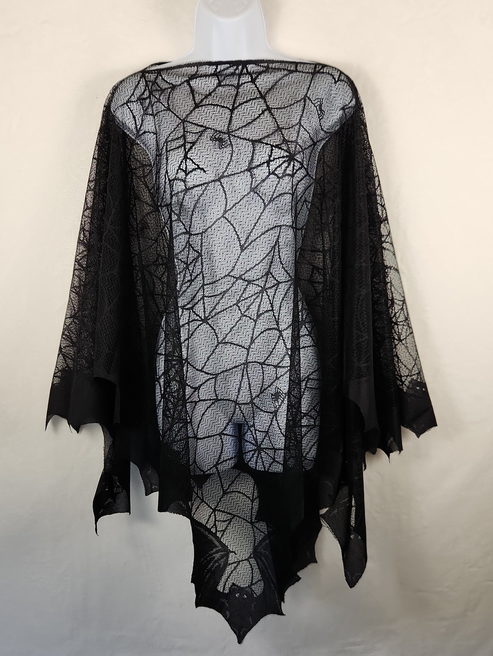 Black Spiderweb Lace Poncho Top